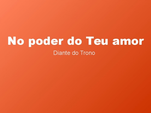 No poder do teu amor - página 1