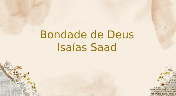 Bondade de Deus - página 1
