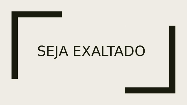 Seja exaltado - página 1
