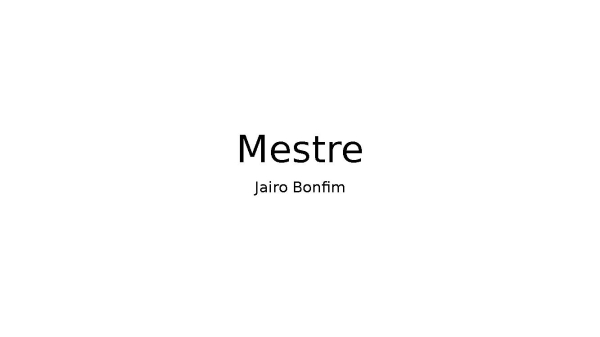 Mestre - página 1