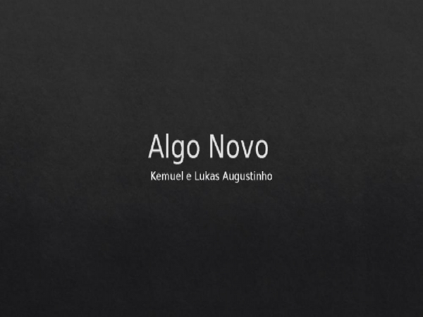 ALGO NOVO - KEMUEL - página 1