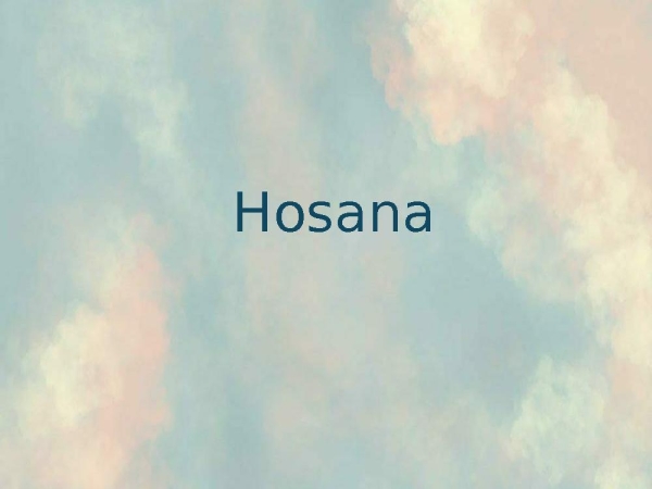 Hosanas - página 1