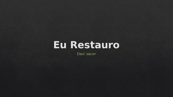 Eu Restauro.pptx - página 1